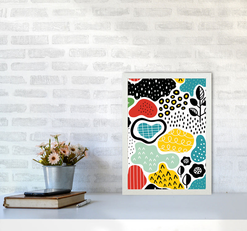 Nature Doodle Art Print by Jason Stanley A3 Oak Frame