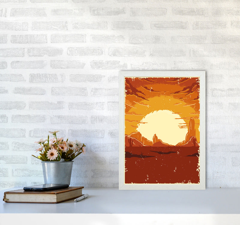 Desert Sunset Art Print by Jason Stanley A3 Oak Frame
