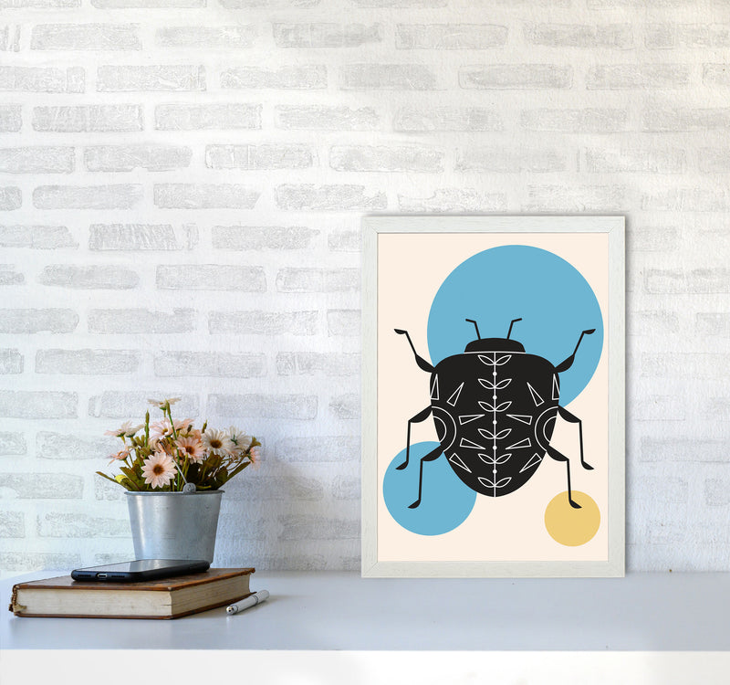 Lonely Beetle Art Print by Jason Stanley A3 Oak Frame