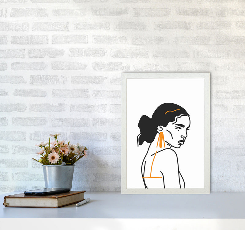 Strong Woman Art Print by Jason Stanley A3 Oak Frame