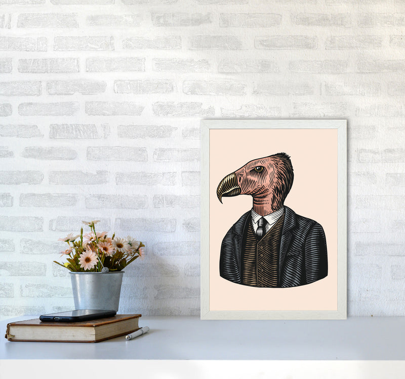 Mr. Condor Art Print by Jason Stanley A3 Oak Frame