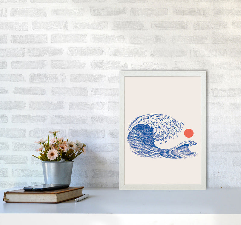 The Wave II Art Print by Jason Stanley A3 Oak Frame