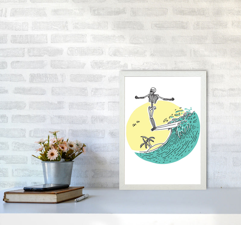 Hang 10 Zen Art Print by Jason Stanley A3 Oak Frame