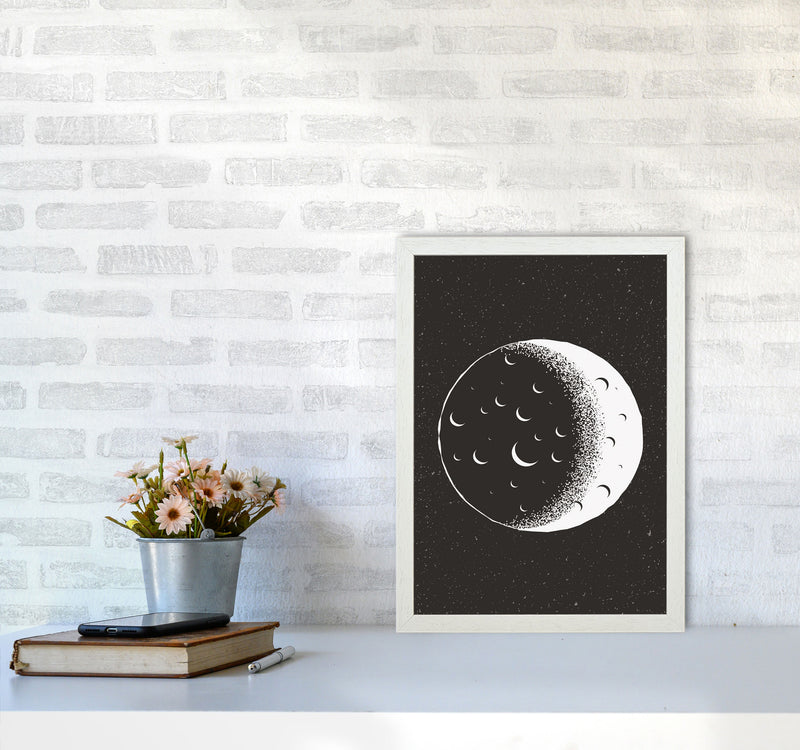 Moon Vibes Art Print by Jason Stanley A3 Oak Frame