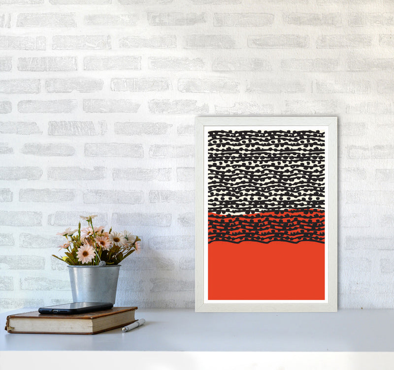 Red Vibe 2 Art Print by Jason Stanley A3 Oak Frame