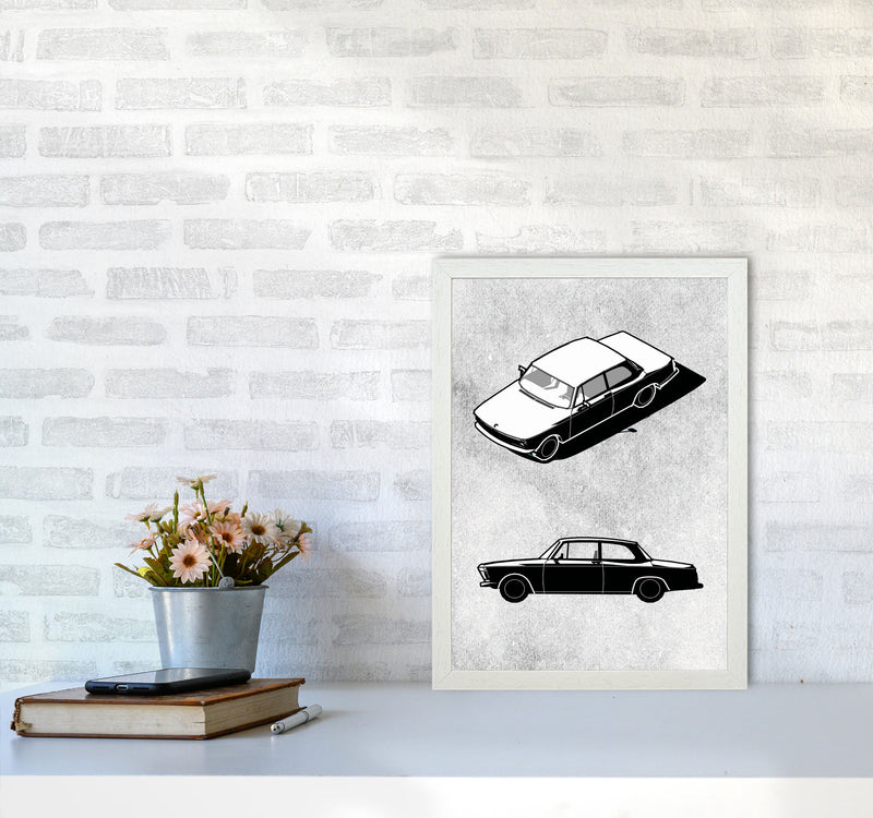 Minimal Car Series II Art Print by Jason Stanley A3 Oak Frame