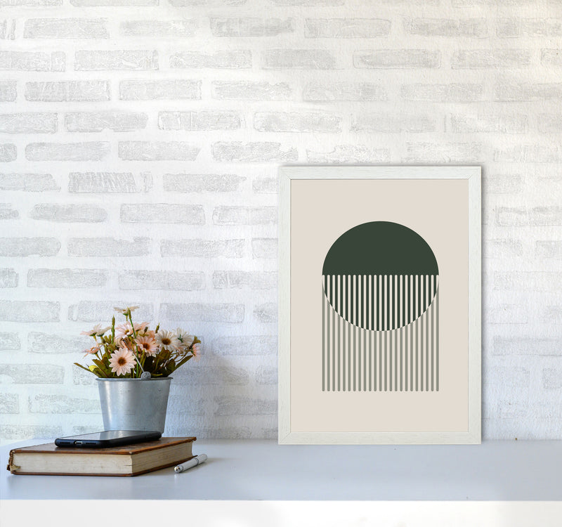 Minimal Abstract Circles IIII Art Print by Jason Stanley A3 Oak Frame
