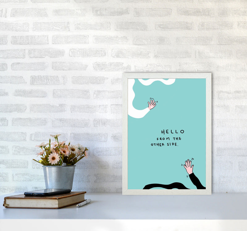 Hello From The Other Side Art Print by Jason Stanley A3 Oak Frame