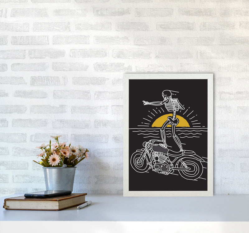 Freedom Rider Art Print by Jason Stanley A3 Oak Frame