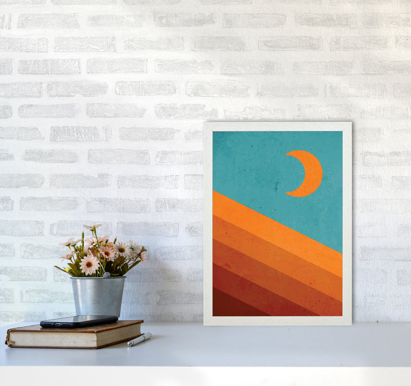 Abstract Mountain Sunrise III Art Print by Jason Stanley A3 Oak Frame