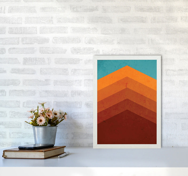 Abstract Mountain Sunrise II Art Print by Jason Stanley A3 Oak Frame