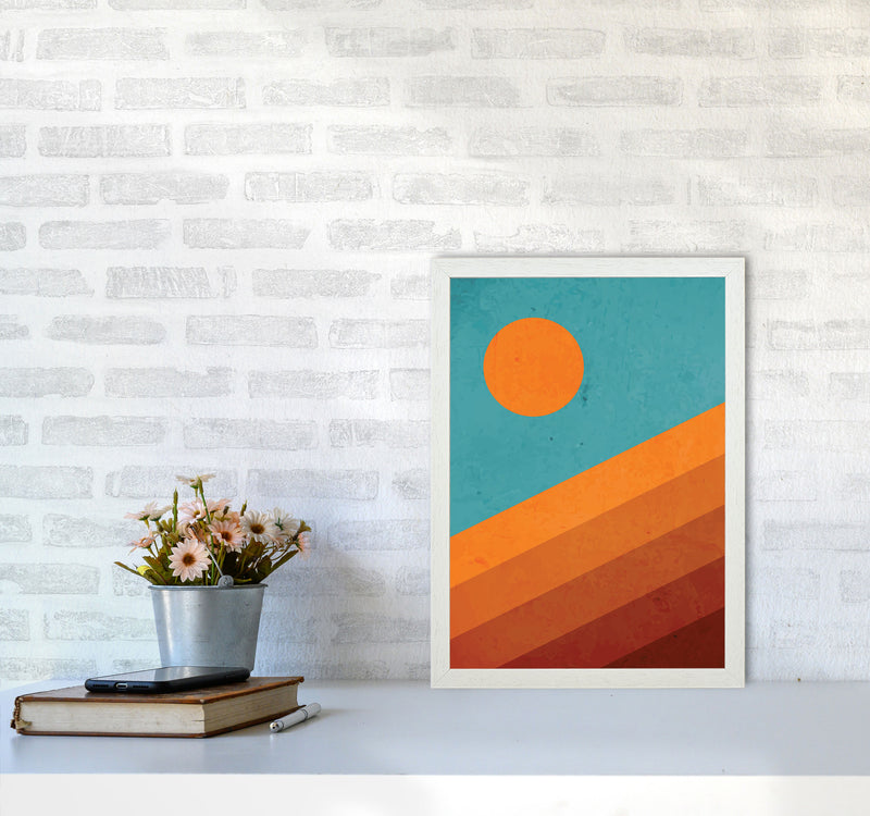 Abstract Mountain Sunrise I Art Print by Jason Stanley A3 Oak Frame