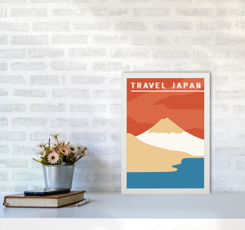 Traval Japan Minimilism II Art Print by Jason Stanley A3 Oak Frame