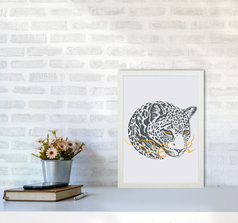 Wise Leopard Art Print by Jason Stanley A3 Oak Frame