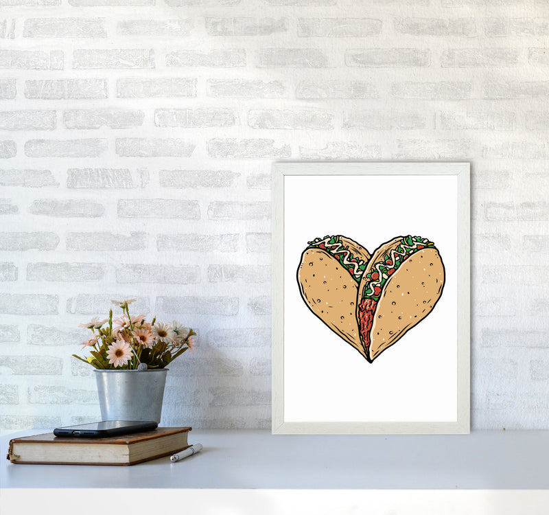 Tacos Are Life Art Print by Jason Stanley A3 Oak Frame
