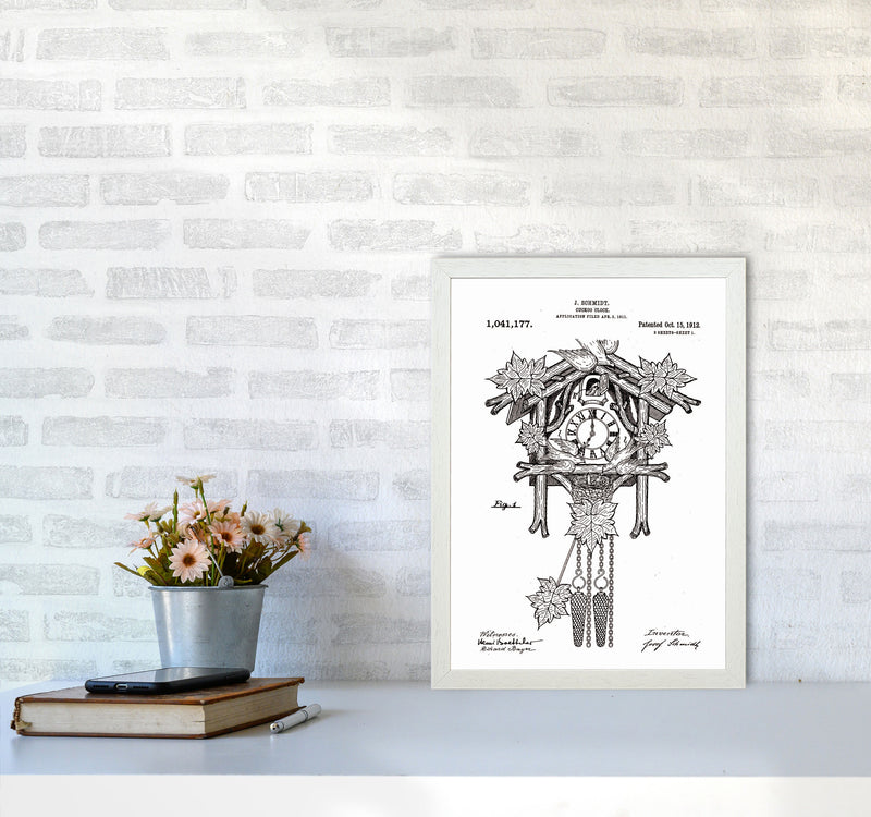 Cuckoo Clock Patent Art Print by Jason Stanley A3 Oak Frame