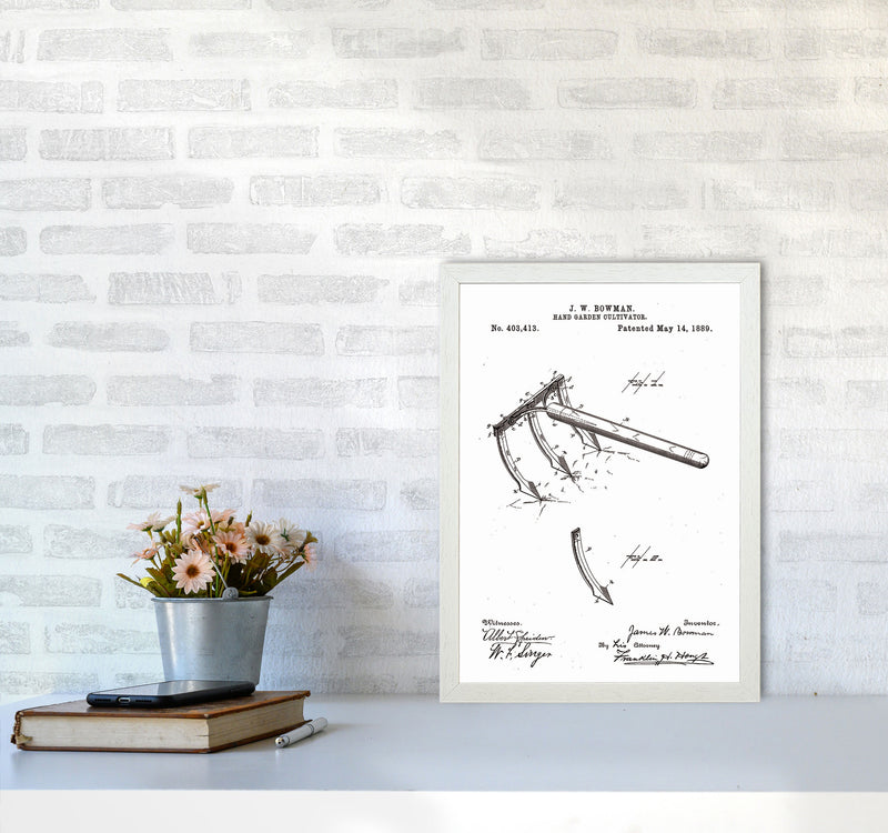 Garden Tool Patent Art Print by Jason Stanley A3 Oak Frame