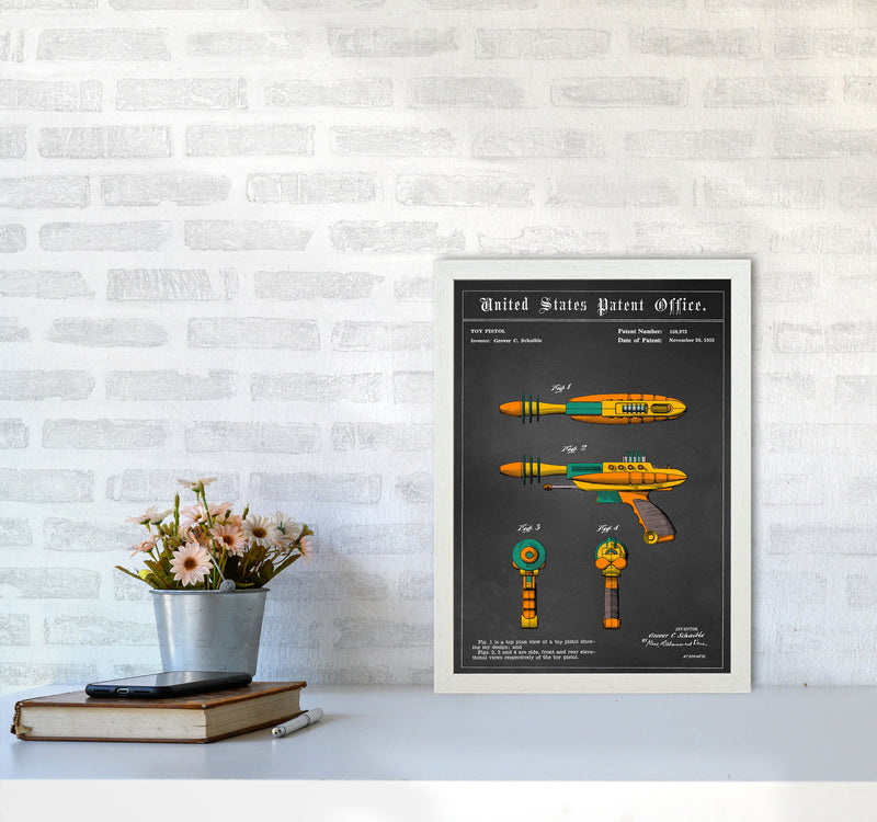 Raygun Art Print by Jason Stanley A3 Oak Frame