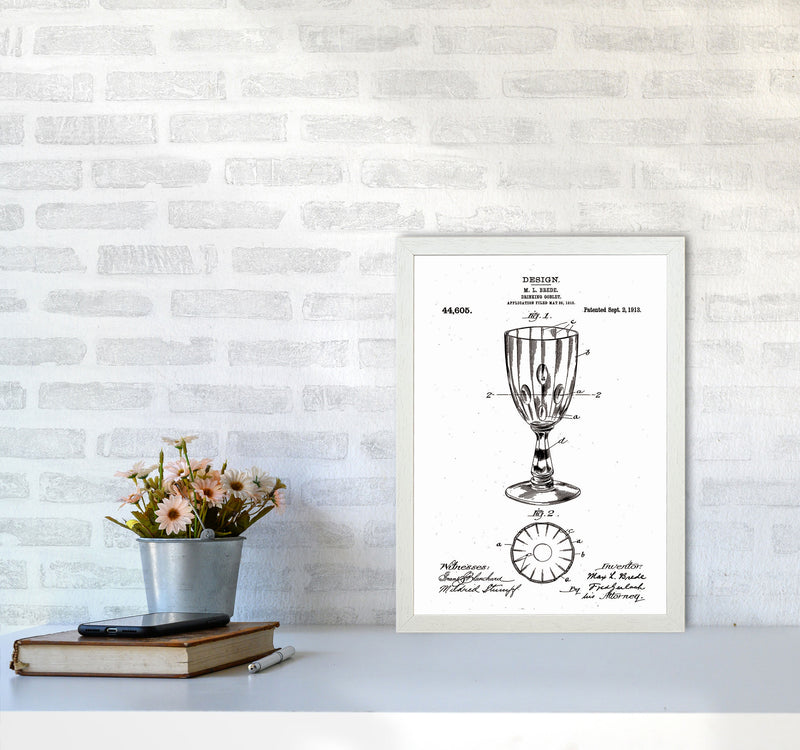Goblet Patent Art Print by Jason Stanley A3 Oak Frame