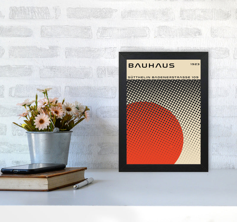 Bauhaus Geometric Red Vibe II Art Print by Jason Stanley A4 White Frame