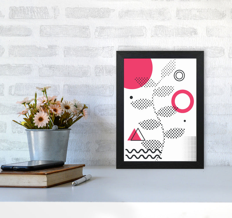 Abstract Halftone Shapes 1 Art Print by Jason Stanley A4 White Frame