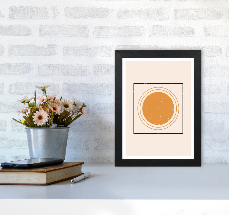 Sunshine Abstract Drawing Art Print by Jason Stanley A4 White Frame