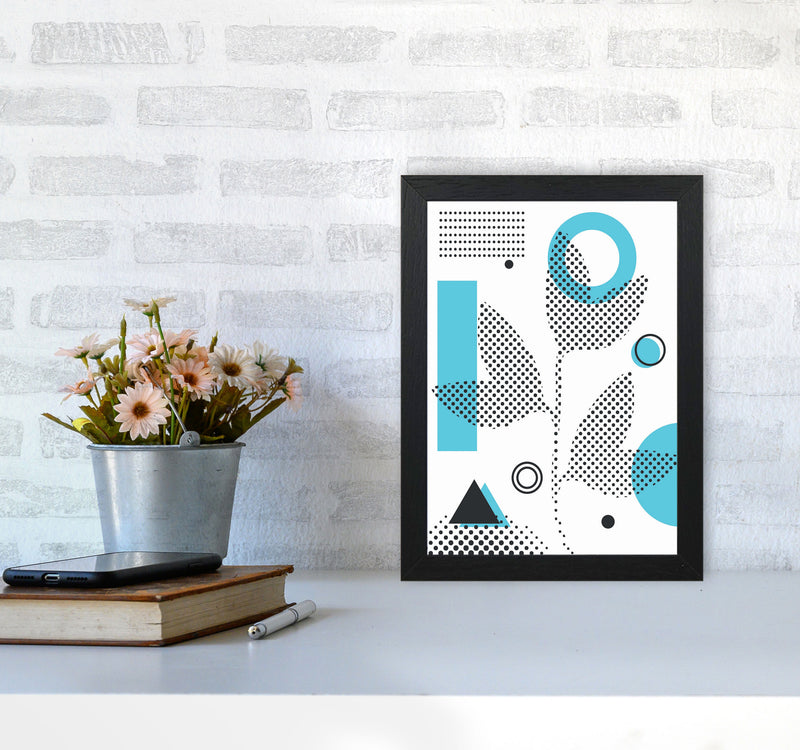 Abstract Halftone Shapes 3 Art Print by Jason Stanley A4 White Frame