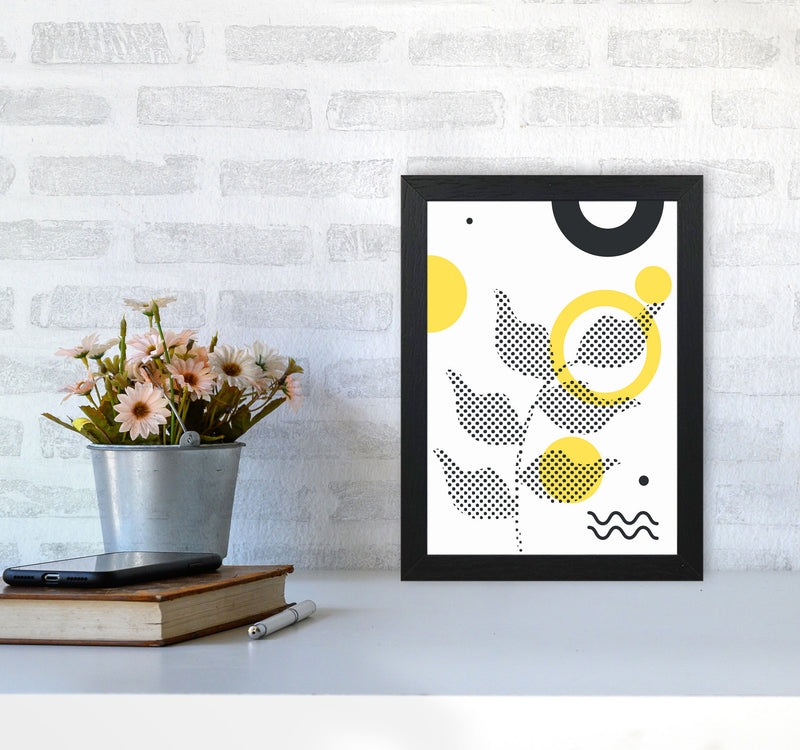 Abstract Halftone Shapes 4 Art Print by Jason Stanley A4 White Frame