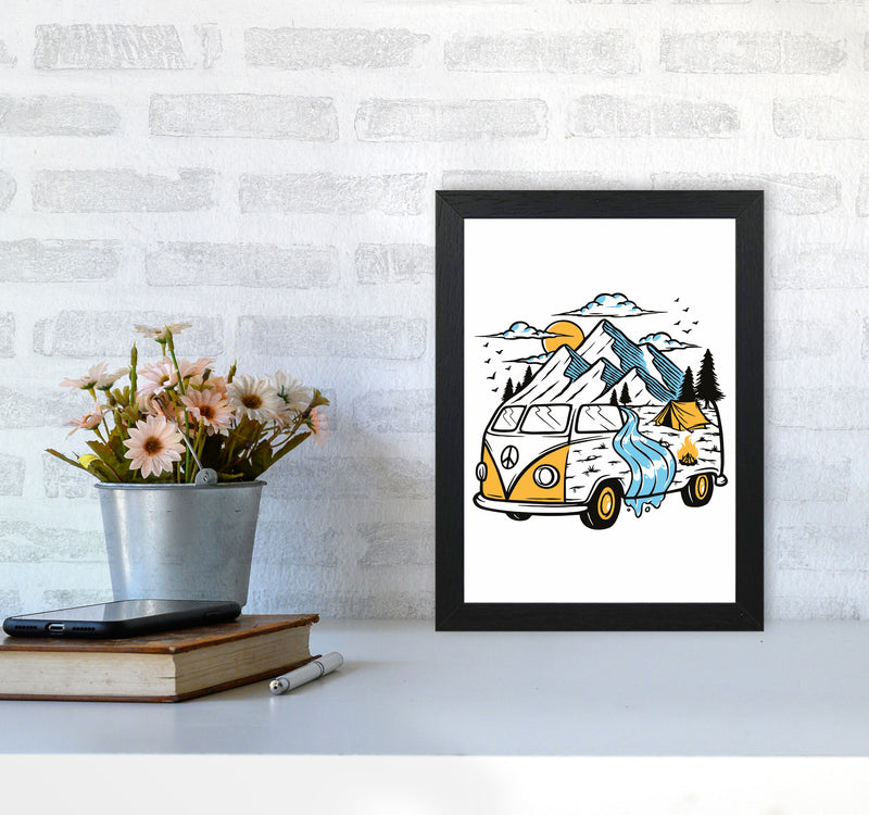 Home Is Where You Park It Art Print by Jason Stanley A4 White Frame