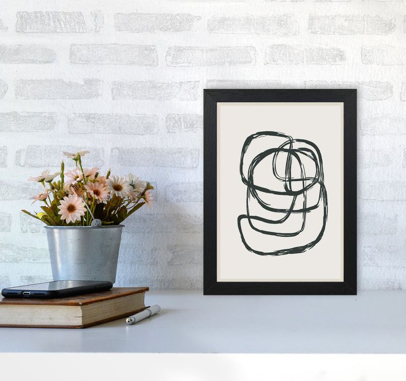 Modern Abstract Shapes 2 Art Print by Jason Stanley A4 White Frame