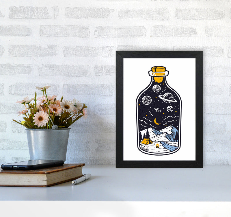 The Universe In A Bottle Art Print by Jason Stanley A4 White Frame