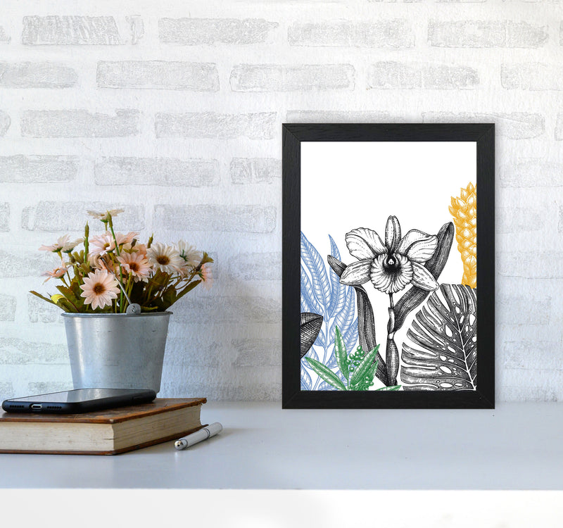 Minimalist Flower Vibes Art Print by Jason Stanley A4 White Frame