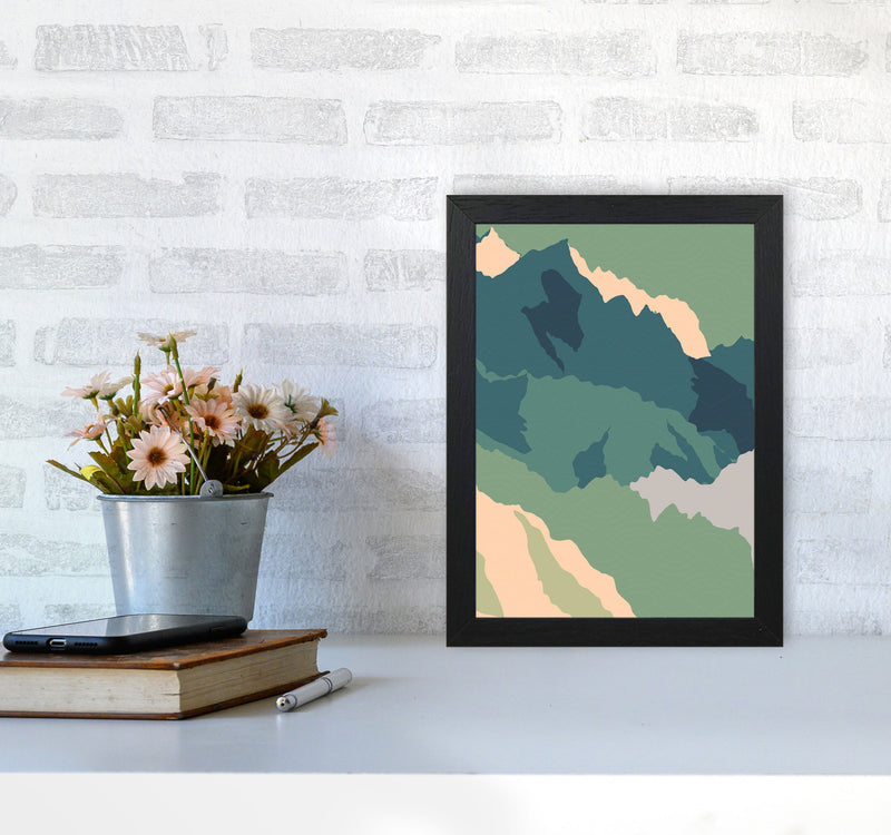 Japanese Mountain Range Art Print by Jason Stanley A4 White Frame