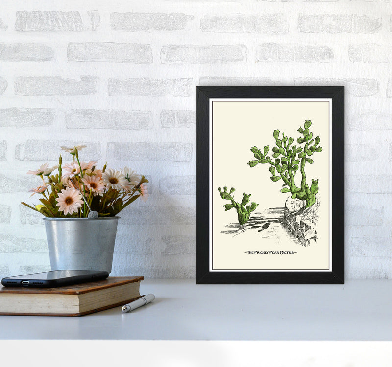 The Prickly Pear Cactus Art Print by Jason Stanley A4 White Frame