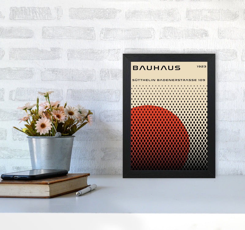 Bauhaus Geometric Red Art Print by Jason Stanley A4 White Frame