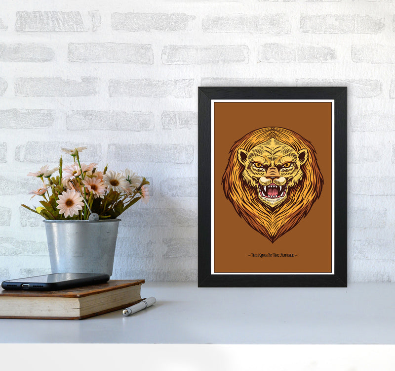 The King Of The Jungle Art Print by Jason Stanley A4 White Frame