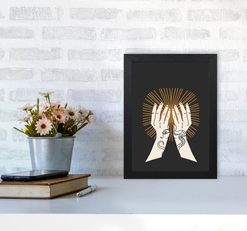 Hand Drawn Spiritual Art Print by Jason Stanley A4 White Frame