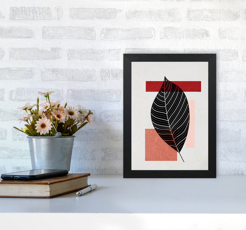 Abstract Leaf Vibe II Art Print by Jason Stanley A4 White Frame