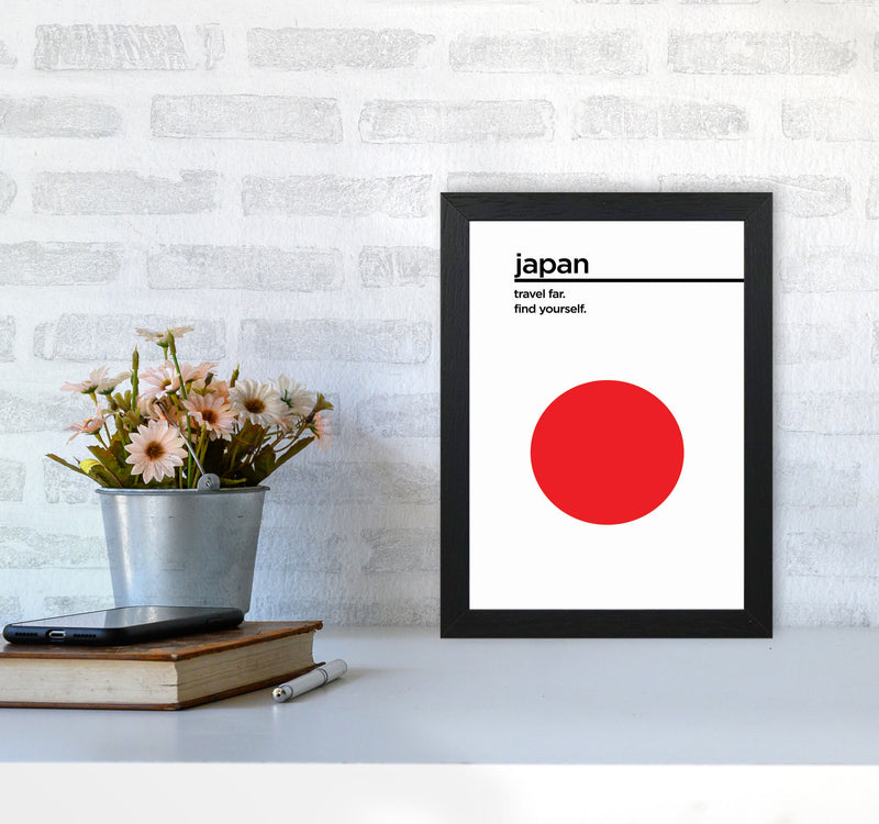 Japan Travel Poster Art Print by Jason Stanley A4 White Frame