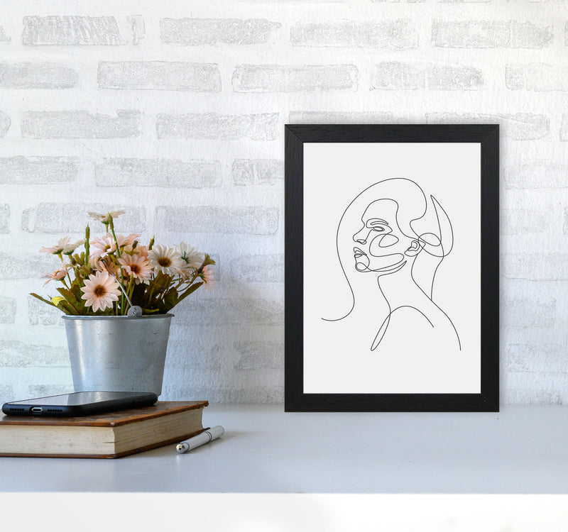 Woman Line Drawing Art Print by Jason Stanley A4 White Frame