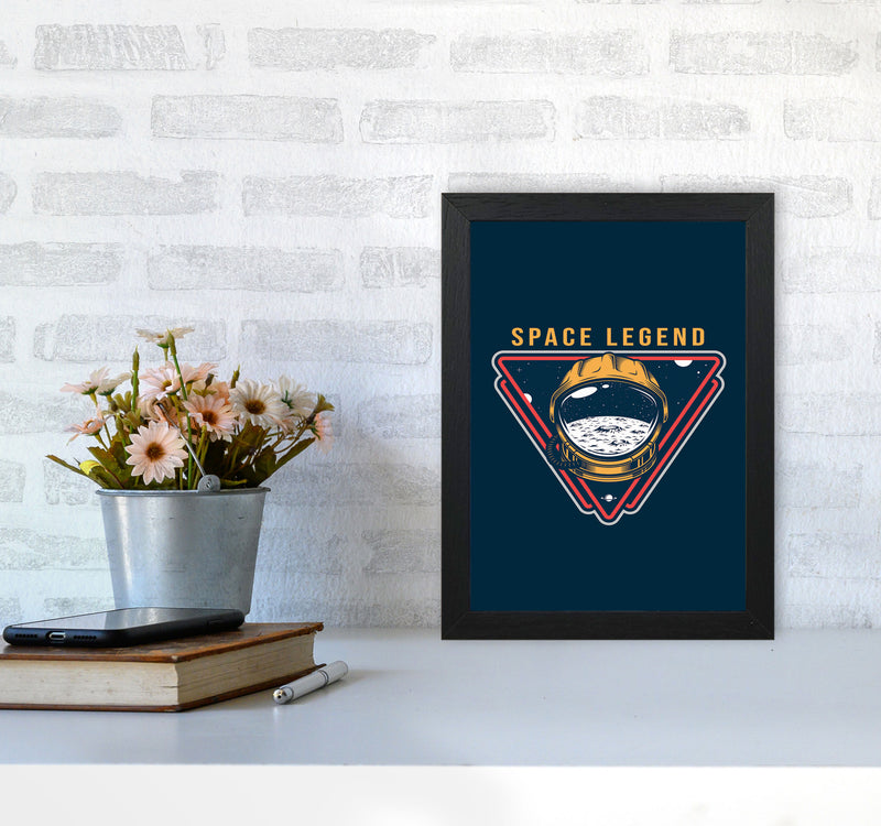 Space Legend Blue Art Print by Jason Stanley A4 White Frame