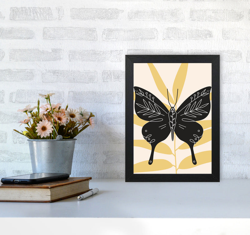 Abstract Butterfly Art Print by Jason Stanley A4 White Frame