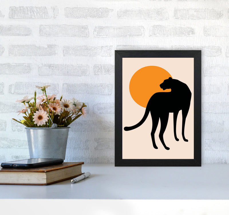 Leopard Sun Poster Art Print by Jason Stanley A4 White Frame