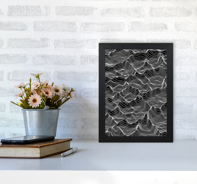 Abstract Mountains Art Print by Jason Stanley A4 White Frame