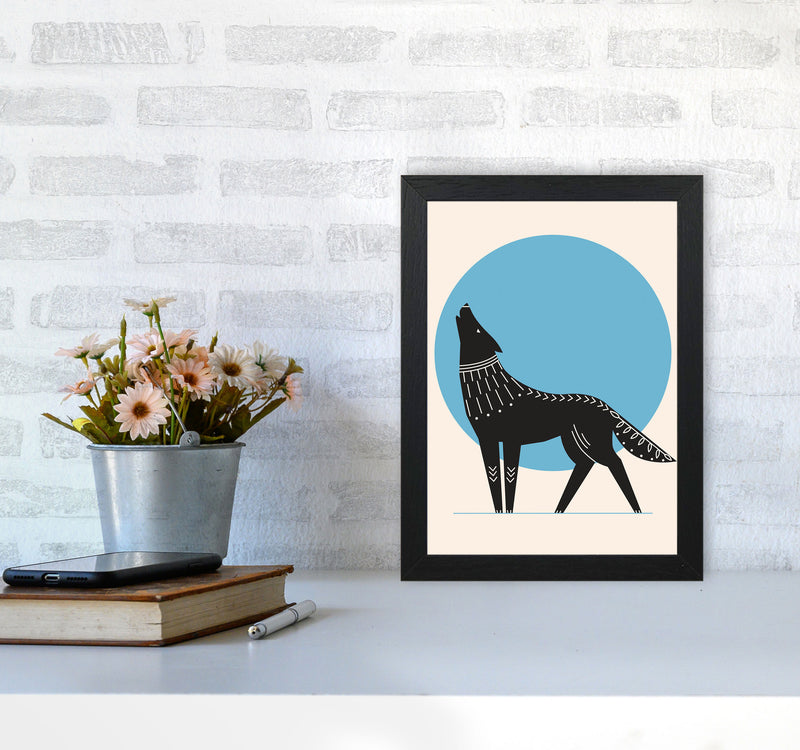 Howl At The Moon Art Print by Jason Stanley A4 White Frame