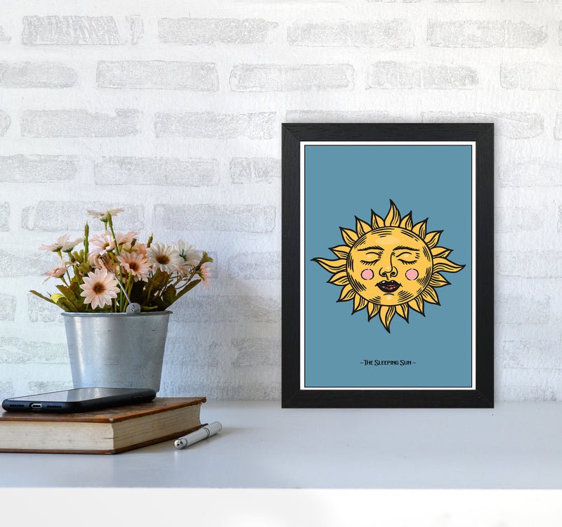 The Sleeping Sun Art Print by Jason Stanley A4 White Frame