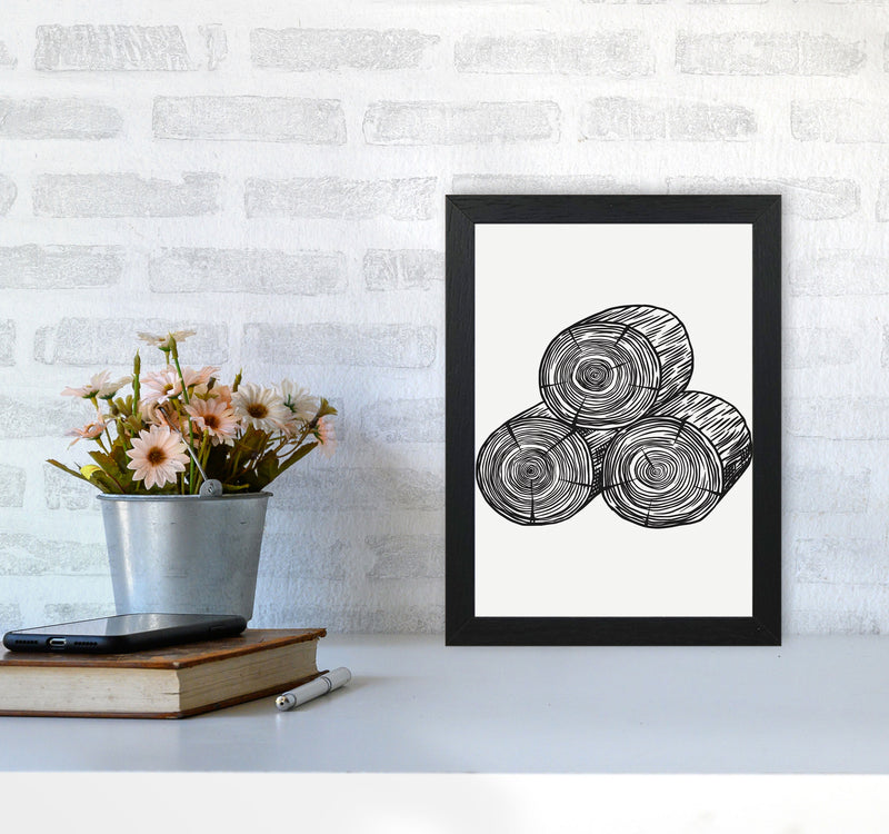 Stack O' Firewood Art Print by Jason Stanley A4 White Frame