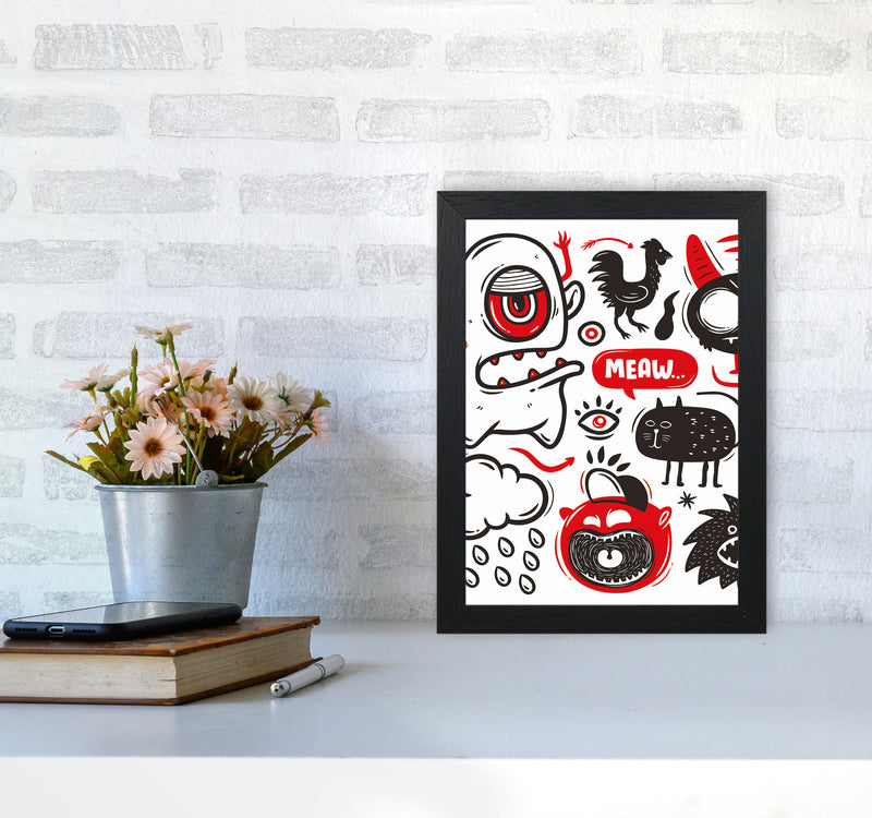 This Is A Doodle Art Print by Jason Stanley A4 White Frame