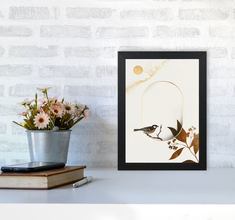 Bird On A Branch Art Print by Jason Stanley A4 White Frame