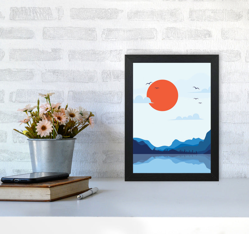 Japanese Sunset Art Print by Jason Stanley A4 White Frame